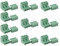Staccatory 10 Stück Steckverbinder, Leiterplatte, PCB, Steckverbinder, Steckverbinder, 5,08 mm, rechtwinklig
