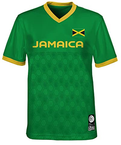 FIFA Maglietta Unisex Ufficiale della Coppa del Mondo di Calcio 2023, per Adulti, Maglietta della Giamaica (Confezione da 1)