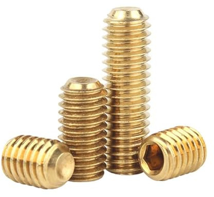 ORANXIN M6 x 20mm 10 Pcs Innensechskant Madenschrauben Messing Pokalpunkt Hex Kopflos Stellschrauben Allen Knopf