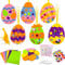 JOYEASE 18 Stück Ostereier Bastelset, Filz Ostern Basteln, Moosgummi Bastelset Kinder Ostern Anhänger Deko, Kreative Geschenke zur Osterdeko