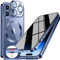[CD-Metallring & Sicherheitsschloss] Magnetische 360 Grad Ganzkörper Sichtschutzhülle für iPhone 15 Pro 6.1' [Integrierter Linsenschutz] Schutzhülle mit Integriertem 9H-Glasbildschirm,– Titan Blau