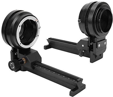 Agatige Fuelle macro, juego de extensión de fuelle de primer plano macro para cámaras réflex digitales con montura F, cámaras réflex de película, aleación de aluminio para fotografía