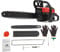 OUBUBY 58CC Petrol Chainsaw with 18 Bar and Chains - Tool Kit, Fuel Mixing Bottle, Bar Cover Powerful 2.2HP 2-Stroke Engine Cordless Handheld Gasoline Chain Saws for Chopping logs and Cutting Trees