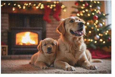 Modern Art Puzzle - Indian Beauty & Wolf，Native American Jigsaw Puzzles，Jigsaw Puzzle for Adults 1000 Pieces ，Challenge Puzzles，Educational Games, Perfect Family Leisure Gift & Gifts