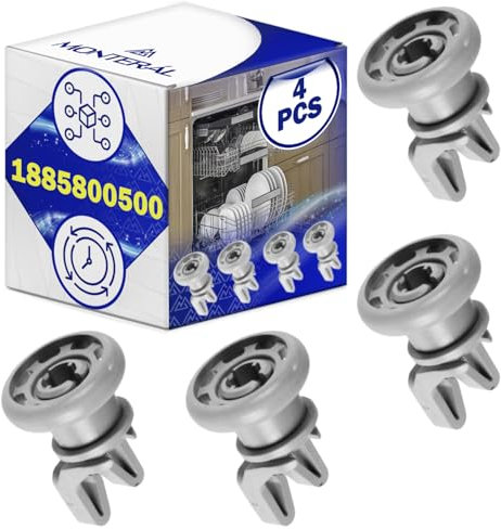 4 Pieza Rueda Cesta Superior Lavavajillas con Código Original 1885800500 para Beko para Arcelik - Garantía de 10 Años - MONTERAL