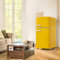 Frigorifero con congelatore, combinazione frigo-congelatore, frigorifero a doppia porta da 72 litri con congelatore da 21 litri, 39 dB, LED, ripiani in vetro, per cucina, soggiorno, ufficio,Yellow