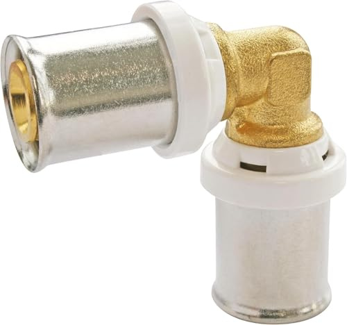 SOMATHERM FOR YOU, Raccord coudé égal à sertir pour tube multicouche Ø26 mm - Compatible avec profils U, H, TH - Sécurité d'étanchéité, norme NF 545, pression max 10 bars (Lot de 6)