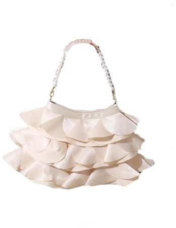 MARCBUSE Abendtasche mit Tragegriff oben, Clutches Geldbörse für Damen, Hochzeit, Party, Handtasche, Schultertasche mit Perlenkette, Crossbody-Tasche für Hochzeit, a