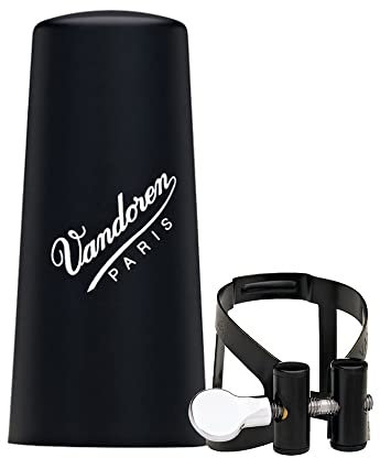 Vandoren LC53BP M/O Blattschraube und Kunststoffkappe für Alt-Klarinette, Schwarz