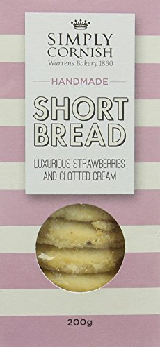 Simply Cornish Strawberry and Clotted Cream Shortbread 200 g (Pack of 6)