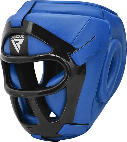 RDX Boxhelme für MMA, Kickboxen, Sparring, Kopfschutz, für Training und Kämpfe L blau