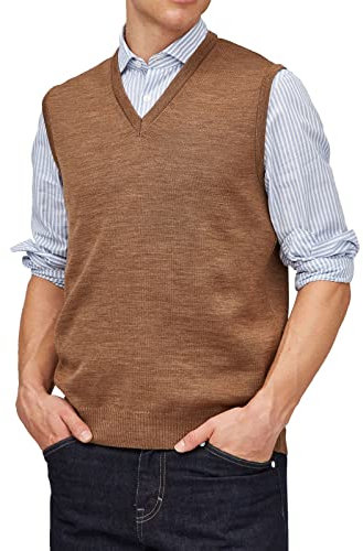 Maerz Herren 460000 Pullunder, Beige (Teddy 170), Medium (Herstellergröße: 50)