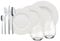 Villeroy & Boch Wonderful World White 4 Friends Service de Table pour 4 Personnes, 36 pièces, Porcelaine Premium/Cristal/Acier Inoxydable
