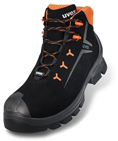 Uvex 2 Arbeitsstiefel - Sicherheitsstiefel S3 SRC ESD - Orange-Schwarz, Größe:45