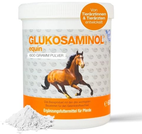 NutriLabs Glukosaminol® equin Gelenk-Pulver für Jung-Pferde 600 g - mit Glucosamin & Magnesium Pferd - Glucosamin Pulver - Pferde-Nahrungsergänzungsmittel - Gelenknahrung für Pferde