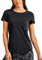 CRZ YOGA Damen Sport T-Shirt Kurzarm Fitness Gym Laufshirt Crewneck Leichte Yoga Oberteile Sommer Top Schwarz 38