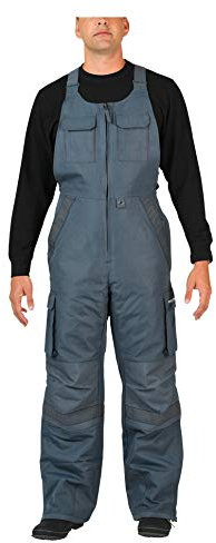 ARCTIX Tundra Ballistic-Salopette da Uomo con visibilità aggiuntiva, Bavaglino Neve, Acciaio, 4XL
