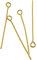 350 Kettelstifte Gold Nietstifte 40mm x 0,7mm Kopfstifte und mit öse 4cm Perlenstifte Gold Prismenstifte für Schmuckherstellung