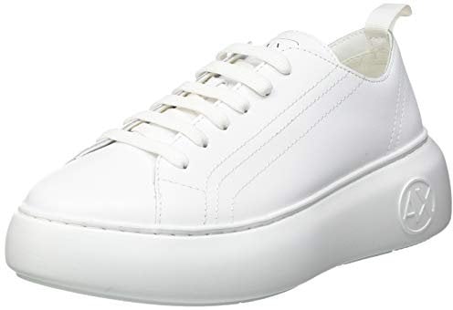 Armani Exchange Damen The Super Sneaker, Optisch weiß, 36 EU