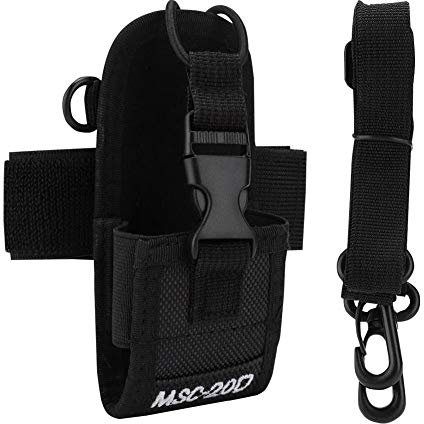 ASHATA Universal Walkie Talkie-Tasche,Tragbar Walkie Talkie Zwei-Wege-Radio Nylon Leichte Anti-Verschleiß-Armtasche mit Armband,Tragbare Radio-Halterung Multifunktion für Zwei-Wege-Radio