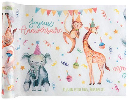 Santex Tischläufer Zoo Party 30 cm x 5 m