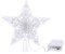 Uonlytech Christmas Tree Topper Crystal Star Tree Topper Rhinestone Christmas Star Light up Christmas Tree Stars Christmas Table Decoration Ornament Party Prop (Blue Light)