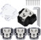 Hamolar 4pcs 2 Way Power Distribution Block, 0/2/4 Gauge in/4/8 Gauge Out Amp Power Distribution Connector Block for Car Audio Amplifier Splitter