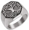 Herren Wikinger Baum Des Lebens Ehering Edelstahlring, Nordischer Pirat Celtics Knoten Yggdrasil Amulett Ring, Mittelalterlicher Vintage Klassischer Hip Hop Schmuck Größe 7-13, LYF, Silber