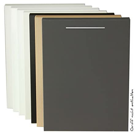 Geschirrspülerfront voll-, teilintegrierte Spülmaschinen, Geschirrspülertür in Anthrazit - 594 x 715 mm, 19mm Stärke