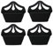 Fence Wall Planter Plant Flower Basket Pot Container Venetian Garden Box Plastic UK (Wall Planter 31 cm Black, 4)