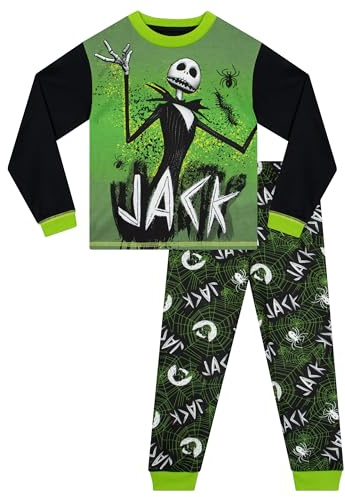 Disney The Nightmare Before Christmas Boys Pyjamas | Jack Skellington Sally Halloween Festive Long Sleeve Long Leg PJs Set