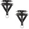 XCSJ Punk Gothic Stil Ring Armband Einstellbar Persönlichkeit Schmuck mit Kette und Nieten aus PU Leder Gothic Rock Punk Cosplay Armband für Halloween Bühne Requisiten Kostüm Zubehör (schwarz, 2pcs)