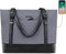 KROSER - Borsa da lavoro per laptop da donna, borsa da lavoro per insegnanti, 15,6 pollici, borsa per laptop, grigio, 15.6 inches