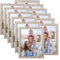 Giftgarden 12 Stück Bilderrahmen Set 20x25 cm - Moderne Beige Fotorahmen Collage für 25x20 cm Fotos und Bilder, Wand- oder Tischaufsteller