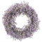SLFYEE Künstliche Gypsophila Blumenkranz Deko Türkranz Künstliche Hängen Kranz Eukalyptus Dekokranz Lila für Tür Hochzeit Fenster Kamin Wand Outdoor Ganzjährig Deko 46cm