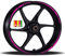 Adesivi Cerchioni Moto Set Completo per 2 Ruote 17 Pollici Strisce Cerchi Custom Vari Colori universale Mod.2 cod.RT002 (046 ROSA FLUO)