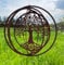 Windspiel Spirale Lebensbaum 21cm Baum filigran Gartendeko Rost Deko Metall Hänger Fensterdekoration Balkon Terrasse Garten Geschenk