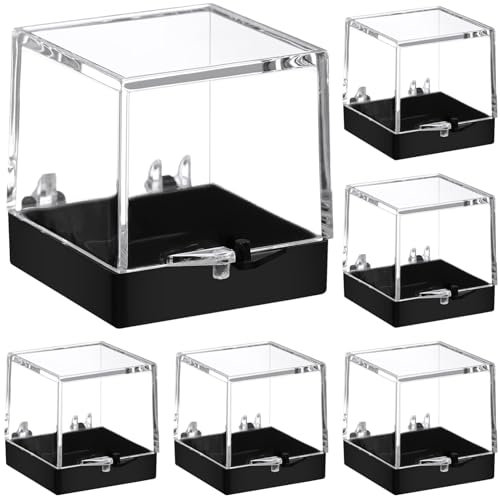 Baluue 12Stücke Klare Mineralien Proben Display Boxen Quadratische Aufbewahrungsbox für und Steine Praktische Vitrine mit Langlebiger Transparent und Leicht zu Reinigen