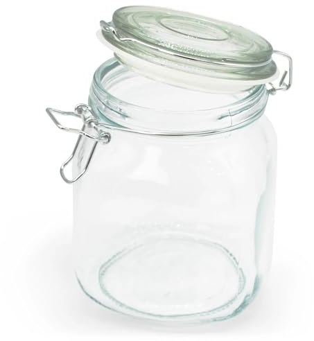 wisefood Einmachglas 1l - Bügelverschluss - Einmachglas groß - Glas mit Deckel - Aufbewahrungsglas - 1 Stück (1)