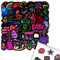 MsTeco 100 Stück Neon Aufkleber Sticker, Graffiti Wasserfeste Aufkleber Set Vintage für Skateboard Laptop Koffer Helm Motorrad Auto Fahrrad Computer