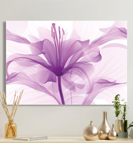 MyMaxxi - Premium Leinwandbild auf Keilrahmen Blume pink-violett Wandbild Design Wand Dekoration, Bild lila Leinwand - Blume, Groesse_leinwand:40x60 cm