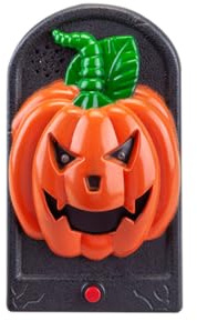 Horror-Shop Kürbis Halloween Türklingel mit Licht & Sound Effekt
