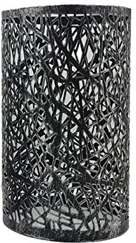 DC VOLTAGE Pendant Light Shade Metal Drum Shaped Lampshade Industrial Easy fit Ceiling Indoor Wire cage Lampshade for Kitchen Living Room Corridor (Brushed Silver)