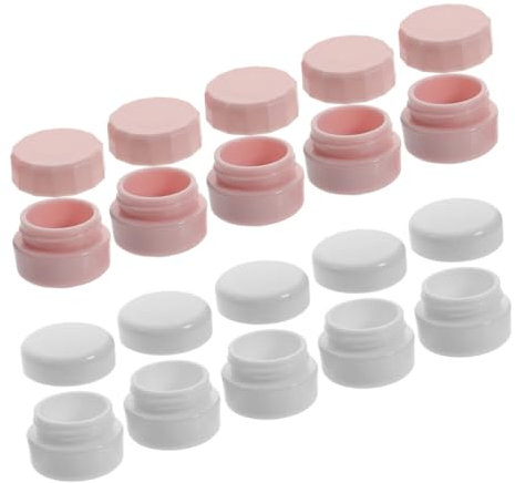 DRESSOOS 10pièces Pots Cosmétiques Rechargeables Plastique Petits Contenants Crème Avec Couvercles Étanches Bocaux Voyage Légers Pour Maquillage Et Lotion Pratiques Et Réutilisables
