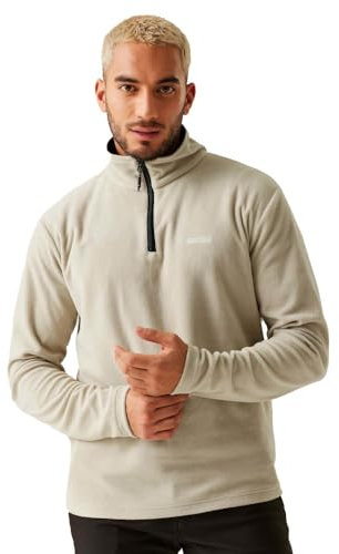 Regatta Mens Thompson Half Zip Light Thermal Fleece Jacket Pile con Mezza, Abbeystone, 4XL Uomo