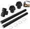 KUWUNG 75mm Auto Heizung Rohr Kanal, Diesel Standheizung Zubehör, T-Rohr-Set Heizrohr Autoluftheizer Zubehör, Warmluftauslass Entlüftungsschlauch Clips Set, für Standheizung Webasto Eberspacher