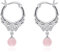 Orecchini realizzati con orecchini a cerchio in filigrana di quarzo rosa da donna in argento sterling