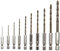 Cobalt Drill Bit Set 11PCS, M35 Cobalt Drill Bit Set for Stainless Steel and Hard Metal, with 1/4 Hex Shank for Impact Drivers