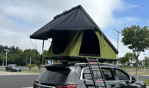 Autodachzelt Dachzelt Schwarz Grau Hardcase Aluminium Camping Autozelt Triangle (Dachzelt ohne Sonnensegel)