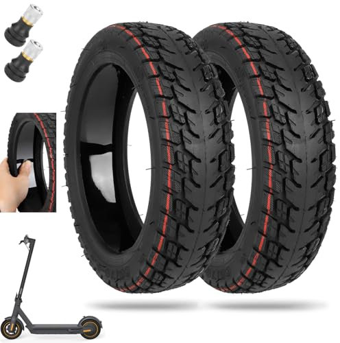 10 Zoll Offroad-Reifen schlauchloser Selbstreparierender - 60/70-6,5 Offroad-Reifen für Segway Ninebot Max G30 Scooter, verdickt, explosionsgeschützt, langlebig und sicher (2 PCS)
